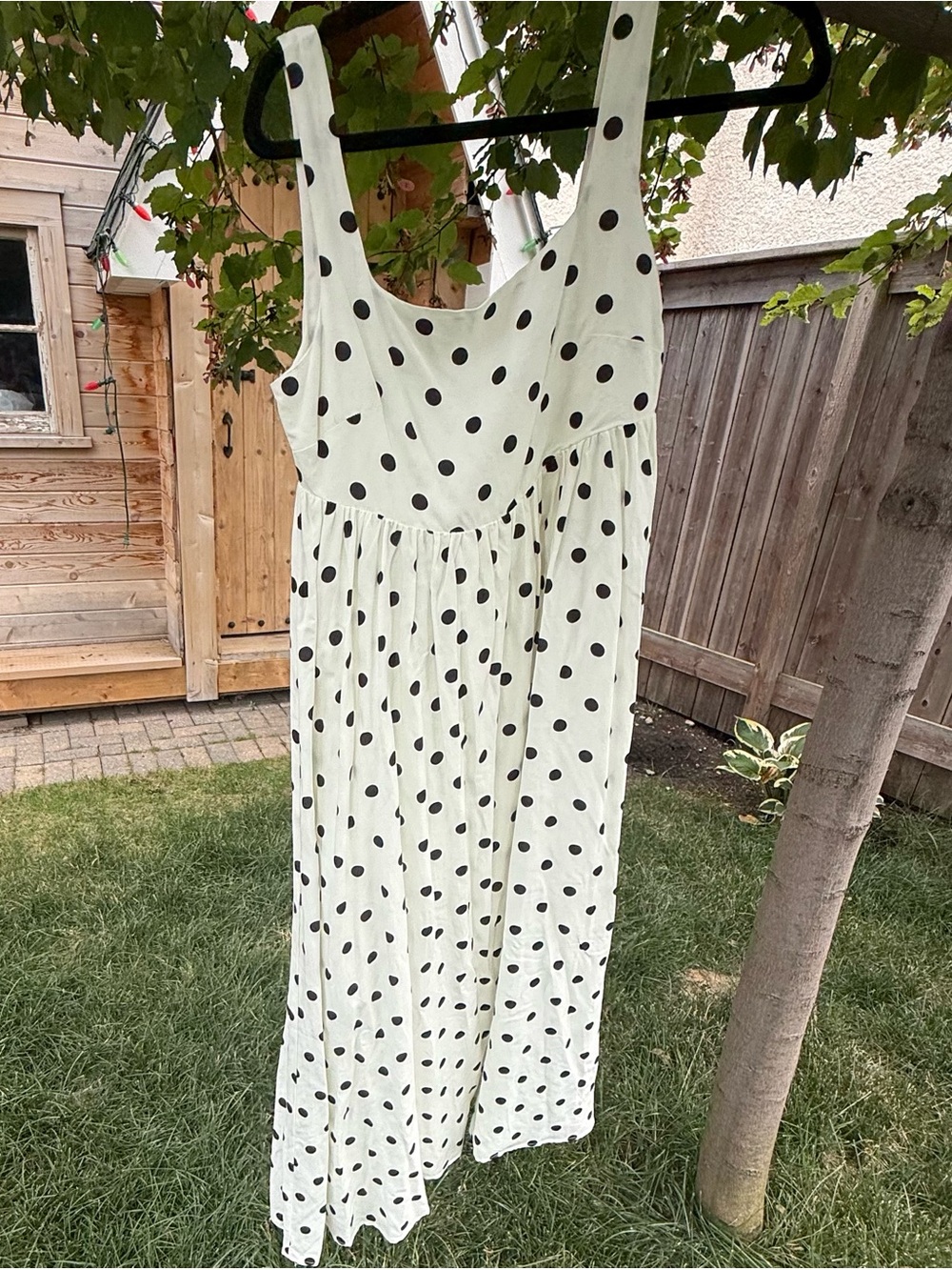 White Polka Dot Maxi Dress - Sleeveless Summer Style